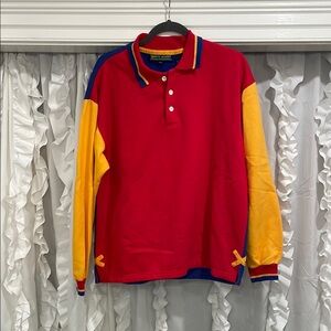 Color block vintage Polo rugby Shirt by Sports Accents men’s medium 90s
